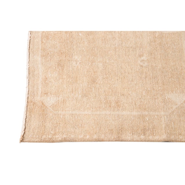 Vintage Turkish Handmade Beige Medallion Wool Runner For Sale - Image 4 of 10