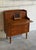 Teak Brown Vanity Desk Secretary Bureau Combo Storage Cabinet Denmark 1960s For Sale In Los Angeles - Image 6 of 10