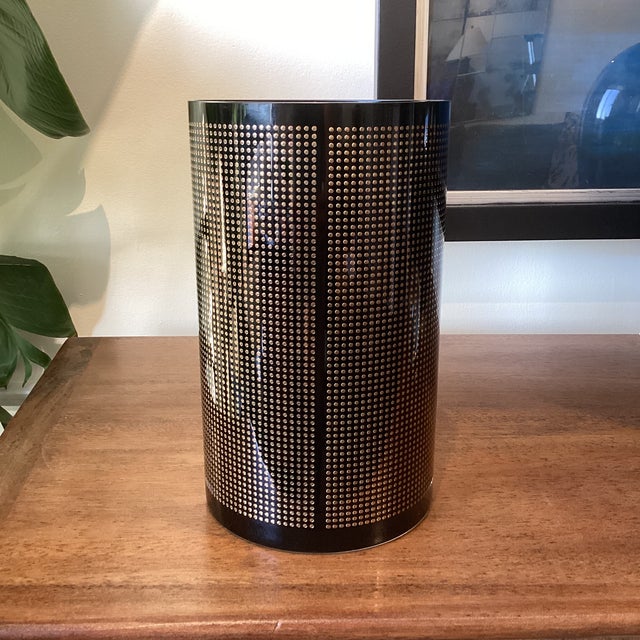 Koz Susani for Egizia Black & Gold Dot Glass Vase For Sale In Atlanta - Image 6 of 9