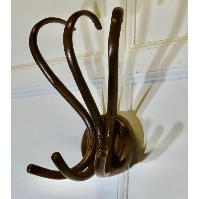 19th Century Bentwood Wall Hanging Coat Rack from Thonet, 1890s For Sale - Image 3 of 6