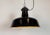 Industrial Black Enamel Factory Lamp with Cast Iron Top from Elektrosvit, 1950s For Sale - Image 10 of 18