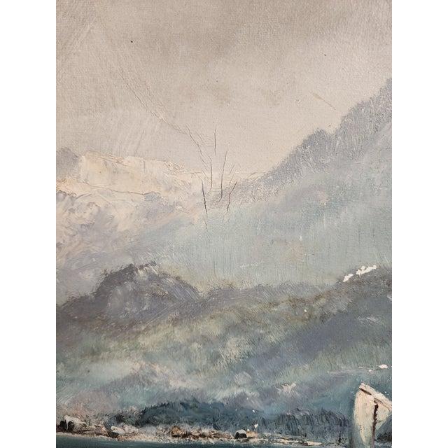 Mid 20th Century Gorgeous Original Oil Landscape Painting in the Style of the Hudson River Schools For Sale - Image 10 of 11