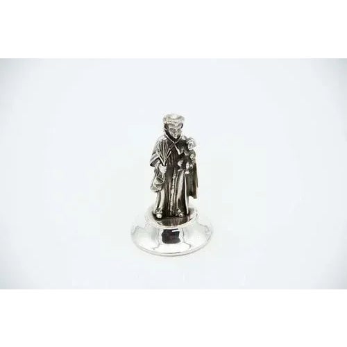 Saint Anthony with Child in Plain Silver For Sale - Image 4 of 4