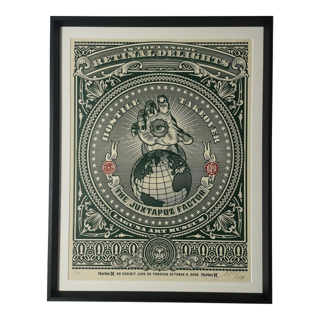 Shepard Fairey "Juxtapoz Factor Laguna" Framed Print Pencil Signed & Numbered For Sale