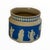 Antique Copeland Late Spode Blue Jasperware Cache Pot Planter Neoclassical Figures Made in England c. 1894-1910. Approx. 3...
