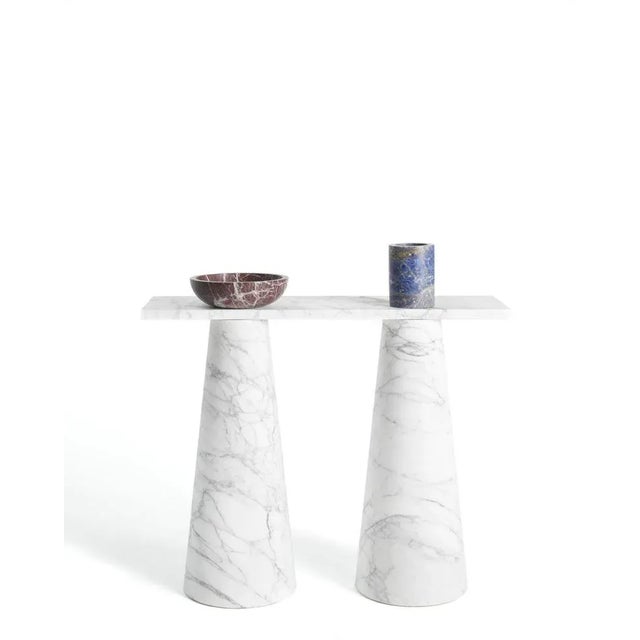 Marble Inside Out Console Table by Karen Chekerdjian For Sale - Image 4 of 8