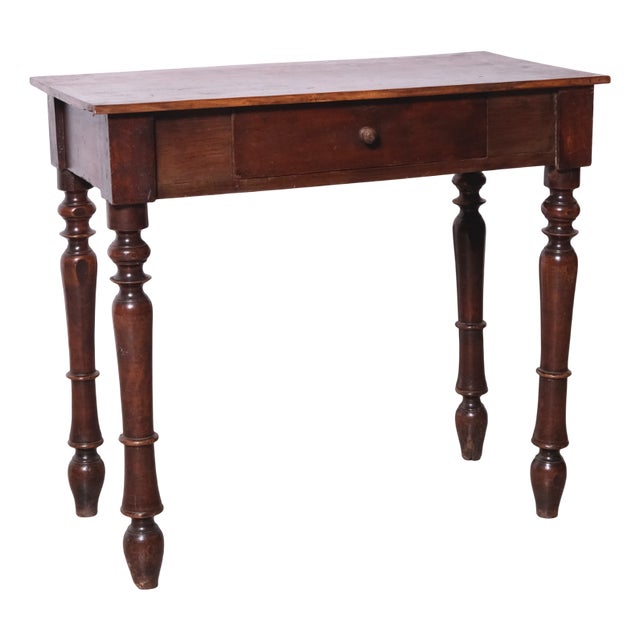 Antique Rectangular Writing Desk with Drawer, 1890s For Sale