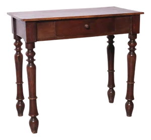 Antique Rectangular Writing Desk with Drawer, 1890s