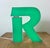 Vintage Green Illuminated Letter R, 1970s For Sale - Image 14 of 17
