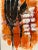 1990s Abstract Acrylic Painting Orange, Brown and White For Sale - Image 5 of 5