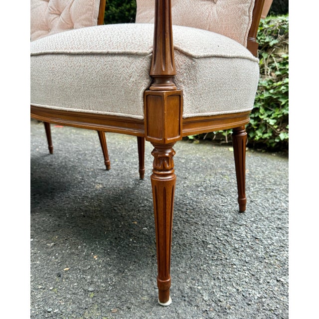 Vintage Regency Louis XVI Armchairs - A Pair For Sale - Image 10 of 11