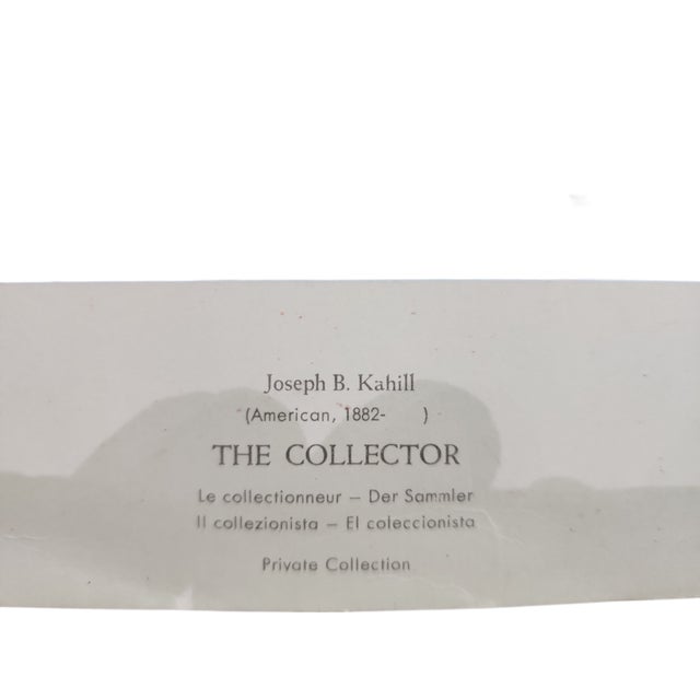 1949 Joseph B. Kahill "The Collector" Ny Graphic Society Lithograph For Sale - Image 4 of 4