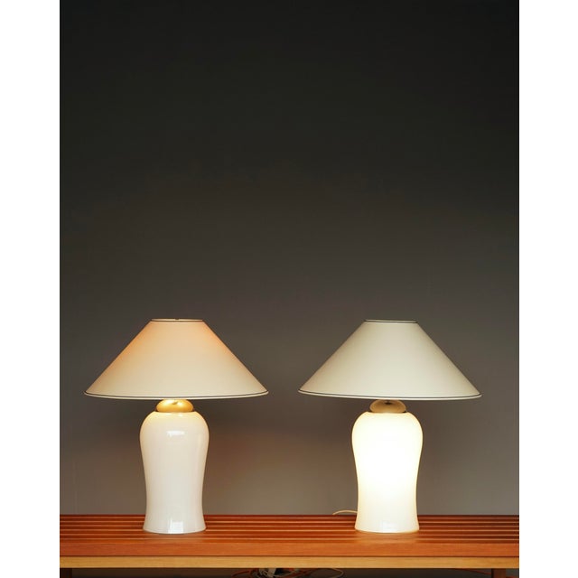 Murano Glass Table Lamps Model Tschung by Ingo Maurer for M Design, 1970s, Set of 2 For Sale - Image 6 of 14