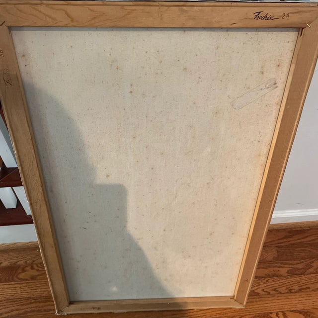 Modern American Abstract Oil on Canvas Painting Unframed Signed For Sale - Image 10 of 13