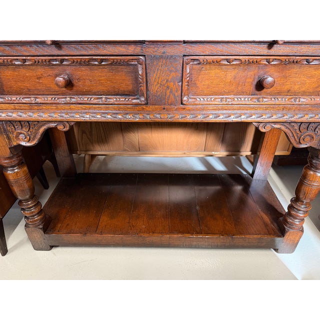 Carved Oak Drinks Cupboard, 1970s For Sale - Image 3 of 8