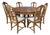 7 Piece j.b. Van Sciver Co. Refinished Antique Oak Round Dining Set With Two Leaves For Sale