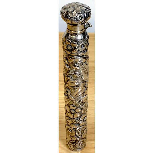 Late 19th Century Large Dominick & Haff Aesthetic Sterling Perfume or Flask With Dragon Fly For Sale - Image 10 of 11