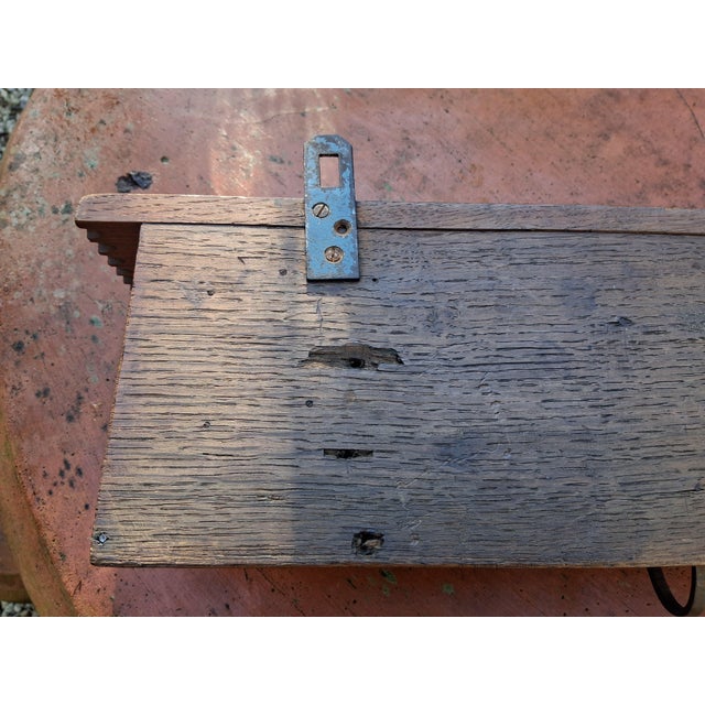 Wall Shelf in Oak with Lion Heads and Hooks For Sale - Image 9 of 15