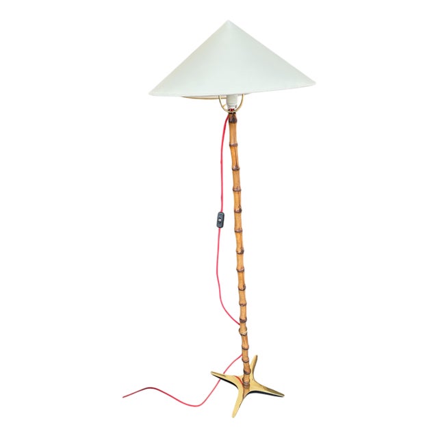 Tilting Floor Lamp by Carl Auböck for Werkstätte, Vienna, 1950s For Sale