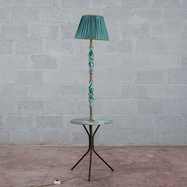 Ceramic and Glass Floor Lamp, 1950s For Sale - Image 16 of 18