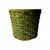Rustic Vintage English Wicker-Pattern Planter in Emerald Green, 1950s For Sale - Image 3 of 7