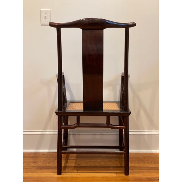 Vintage Asian Chinoiserie Yoke Back Chair For Sale In New York - Image 6 of 12