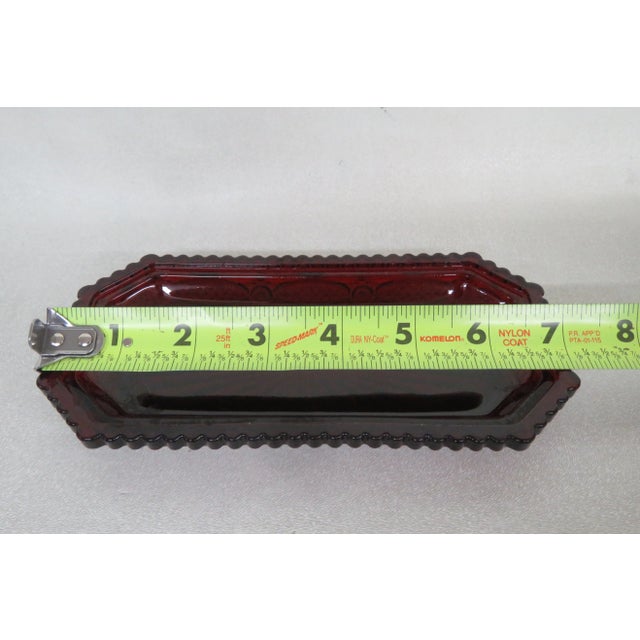 Avon 1876 Cape Cod Collection Covered Butter Dish Ruby Red For Sale - Image 9 of 12