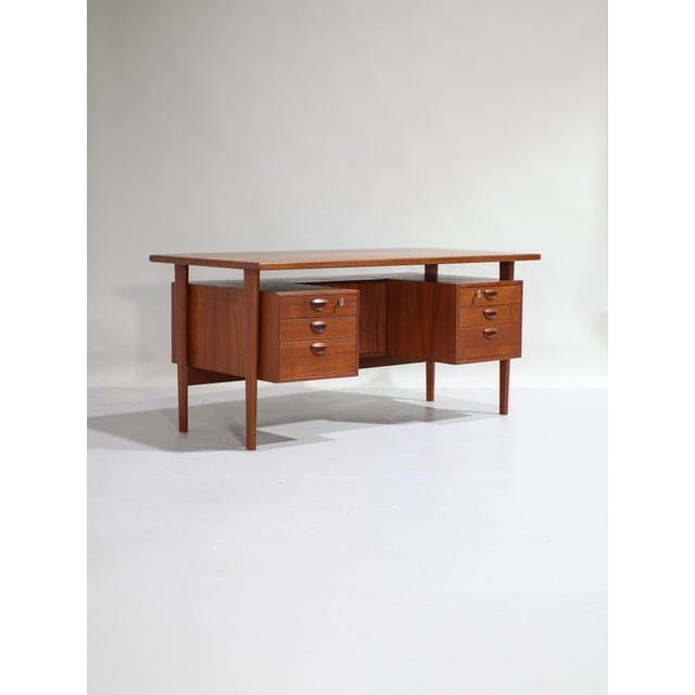 Freestanding FM60 Desk in Teak by Kai Kristiansen for Feldballes Møbelfabrik, 1960s For Sale - Image 18 of 18