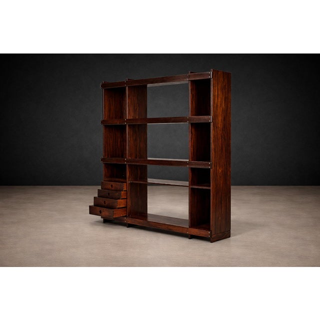 Brazilian Modern Bookshelf in Rosewood, Sergio Rodrigues, C. 1968 For Sale - Image 9 of 15