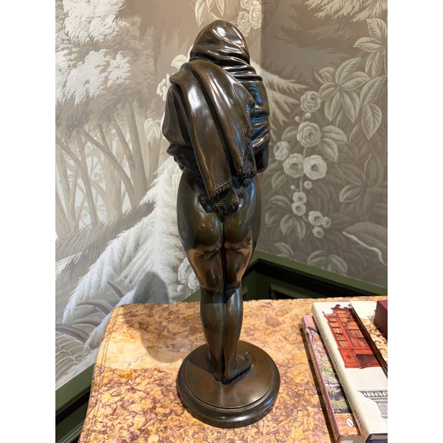 19th Century Patinated Bronze Figure of a Young Woman by Houdon For Sale - Image 4 of 12