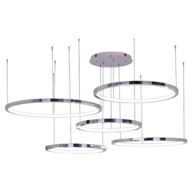 Collection Orbite Chandelier in Aluminum and Acrylic by Jago For Sale - Image 6 of 6