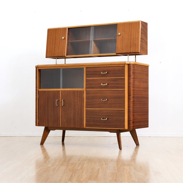 Mid Century Hutch Credenza by Homeworthy For Sale In Los Angeles - Image 6 of 10