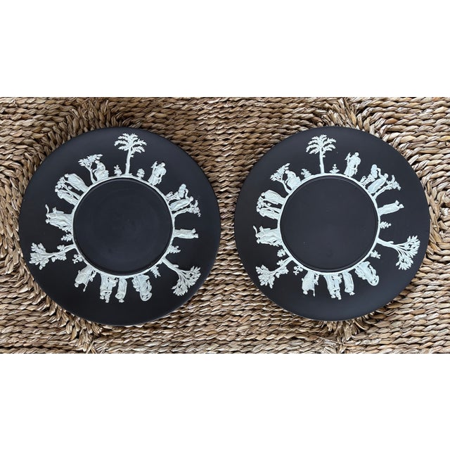 Wedgwood Set of 2 Vintage Wedgwod Jasperware Luncheon Plates For Sale - Image 4 of 6