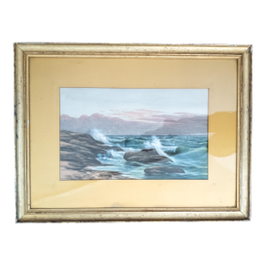 Early 20th Century Luminist Watercolor Seascape Painting by Charles Grant Davidson