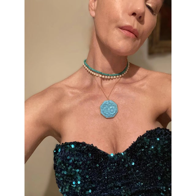 Turquoise Necklace and Choker Necklace For Sale - Image 4 of 13