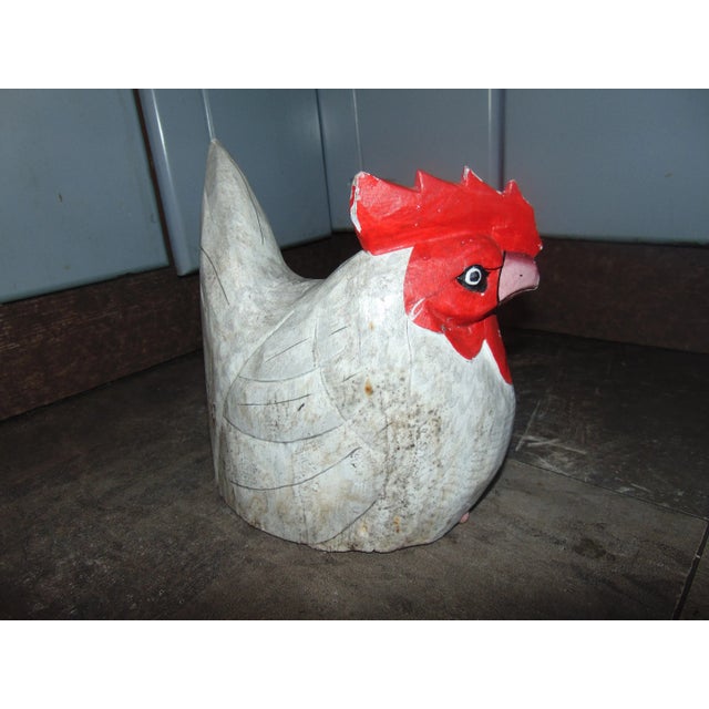 Vintage Wooden Rooster, 1950s For Sale - Image 6 of 6
