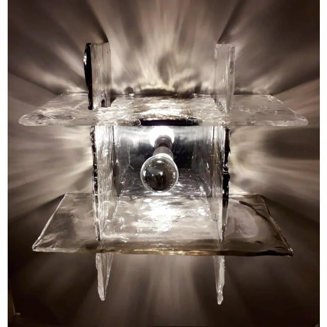 1960s Square Sconces by Carlo Nason for Mazzega For Sale - Image 10 of 12