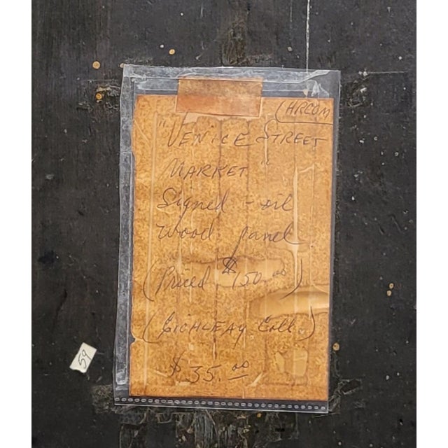 Antique Early 1900s Oil on Panel of a Venetian Market Scene by m.s. Loresen (?) For Sale - Image 16 of 17