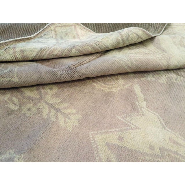 Textile Galerie Shabab Collection Mid-20th Century European Oushak Large Carpet For Sale - Image 7 of 7