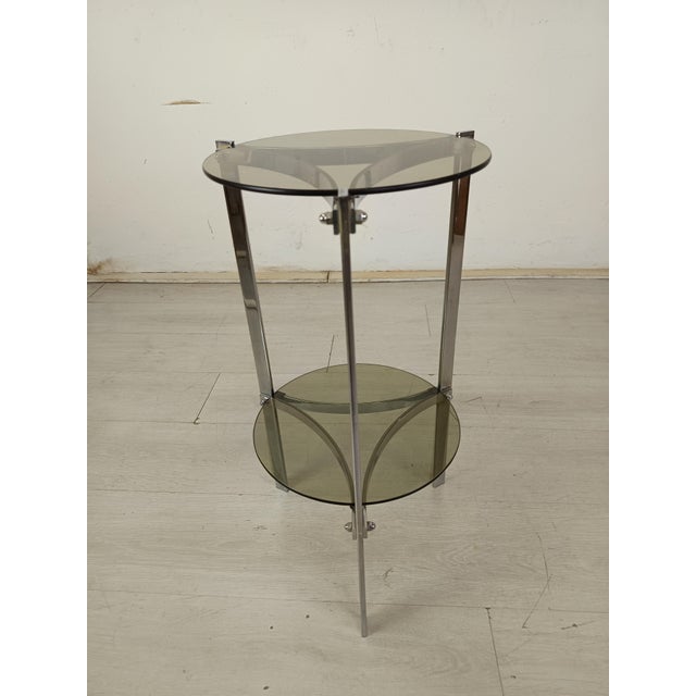 Vintage Chrome Side Table, 1970s, in Good conditions. Designed 1970 to 1979