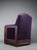 Art Deco Jatoba Wood and Purple Velvet Lounge Chair, 1930 For Sale - Image 11 of 13