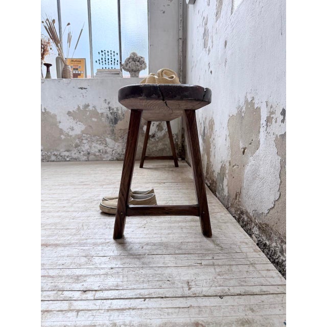 Oak Farm Bench, 1950s For Sale - Image 12 of 18