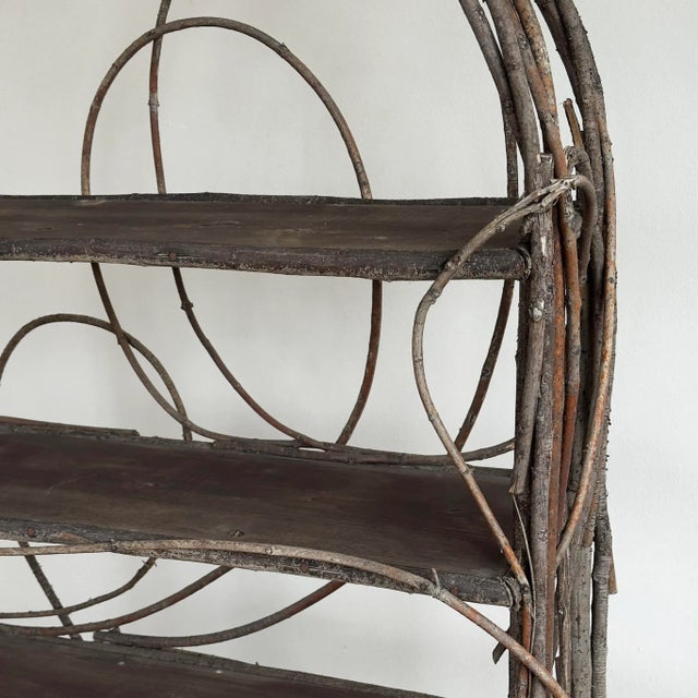 1980s Rustic Twig & Branch Bentwood Display Étagère For Sale - Image 9 of 12