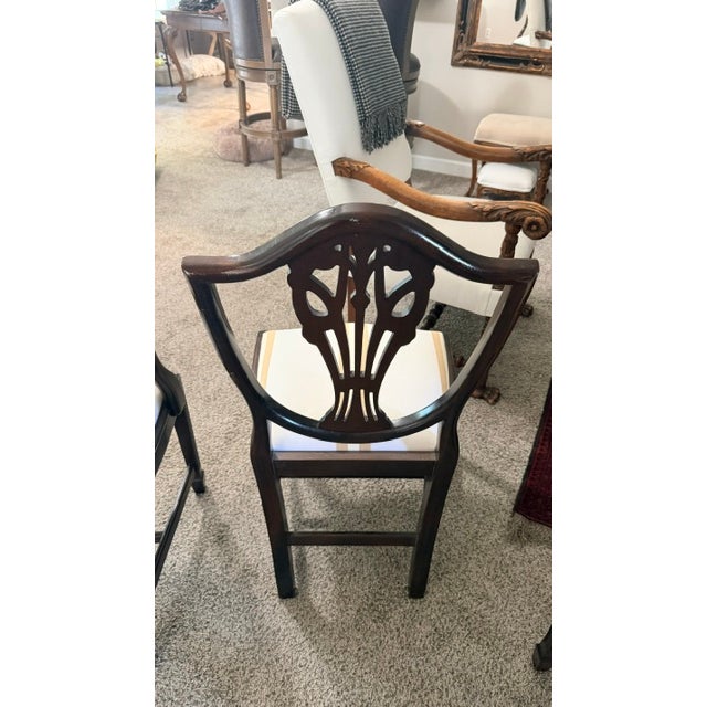 Henredon Style Georgian Carved Mahogany Dining Chairs Set of 3 - One armed, two side… A gorgeous set of 3 Georgian,...