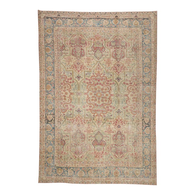 Late 19th Century Persian Yazd Rug, 10'02 X 14'09 For Sale