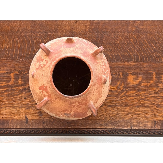 Brown 18th Century Terracotta Vessel, Vase, Planter With Four Handles For Sale - Image 8 of 10