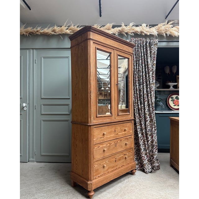Antique Louis Philippe Wardrobe in Pine For Sale - Image 3 of 18