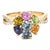 2.23 Carat Sapphire Diamond Rose God Cocktail Ring Size 6.5 For Sale