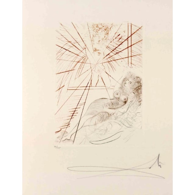 After Salvador Dalí­, Lange Gabriel, Etching, 1972 For Sale - Image 3 of 3