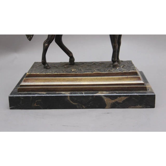 Forest Green 19th-Century Bronze Sculpture of Napoleon on Horseback For Sale - Image 8 of 11